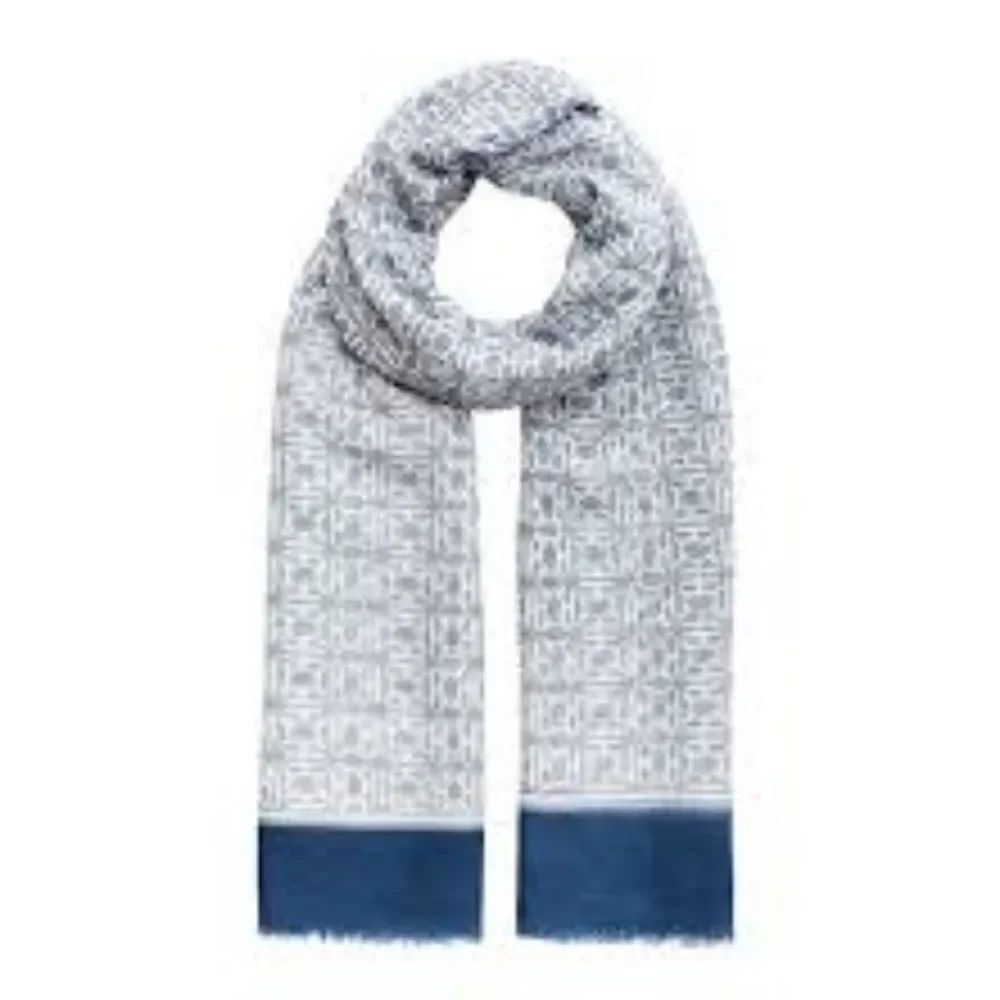 India Hicks Heritage Scarf /Wrap in Cornwall Blue - New